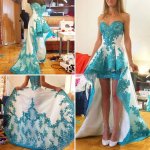 Elegant Prom Dress - Hi-Low Sweetheart with Appliques