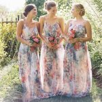 New Arrival Flowery Bridesmaid Dress - Spaghetti Straps A-Line with Flowey
