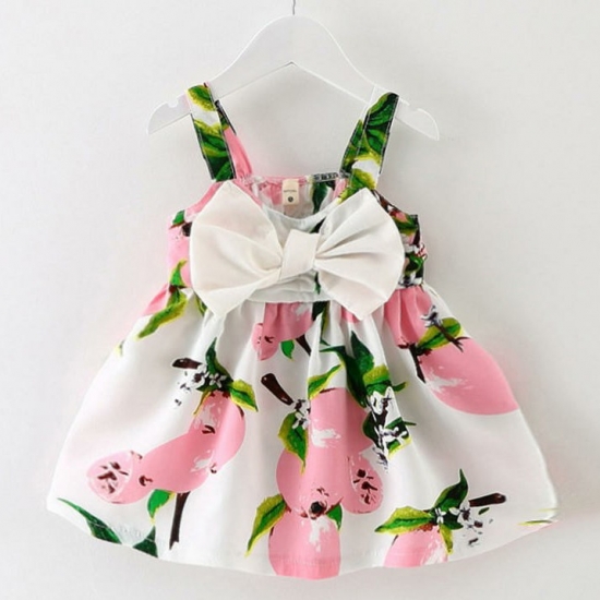 A-Line Square Short White Floral Satin Flower Girl Dress with Bowknot - Click Image to Close