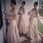 Luxurious Mermaid Floor Length Chiffon Pearl Pink Bridesmaid Dress With Beading