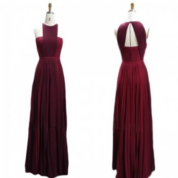 Sexy Long Prom/Evening Dress - Burgundy Halter for Women