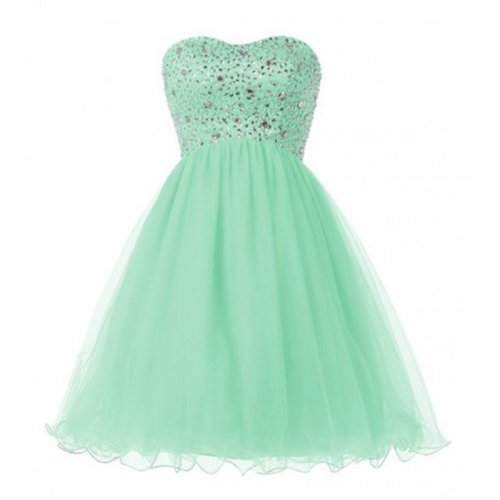 Gorgeous Sweetheart Short Mint Green Dress for Homecoming with Beading