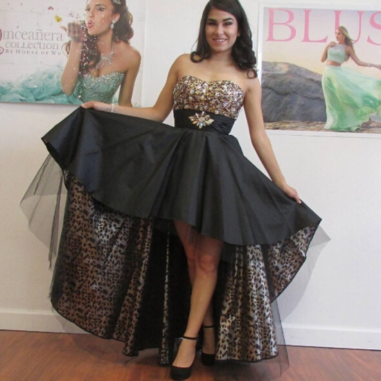 Hot Sale Sweeheart High Low Black Homecoming Dress with Beading Rhinestones - Click Image to Close