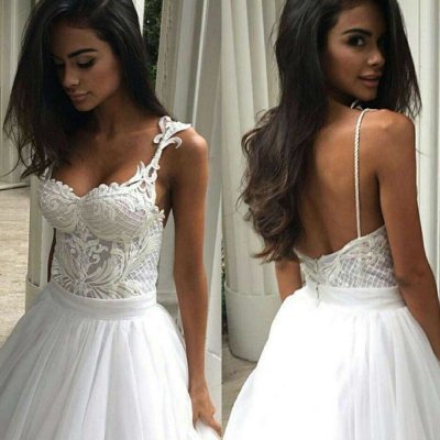 Ball Gown Wedding Dress with Sweetheart Backless Sweep Train