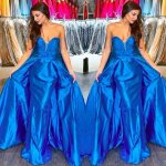 Elegant Long Prom Dress - Blue Sweetheart Sheath for Women