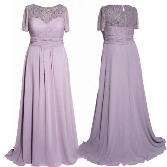New Arrival Long Mother of the Bride Dresses Plus Size Short Sleeves - Click Image to Close