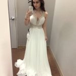 Trendy White Prom Dress - Jewel Sleeveless Sweep Train Keyhole with Beading