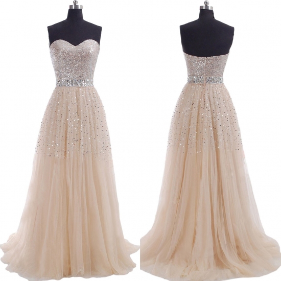 New Arrival sweetheart Sequins Long Prom Dress for Women - Click Image to Close
