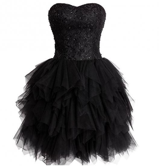 Vintage Black Ball Gown Homecoming/Prom Dresses with Sequins Lace - Click Image to Close