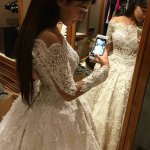 Luxurious Long Wedding Dresses Bridal Gown with Long Sleeves