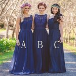 Beautiful Royal Blue Floor Length Bridesmaid Dress Wedding Party