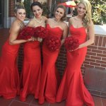 New Arrival :Long Mermaid Bridesmaid Dress Wedding Party Gown