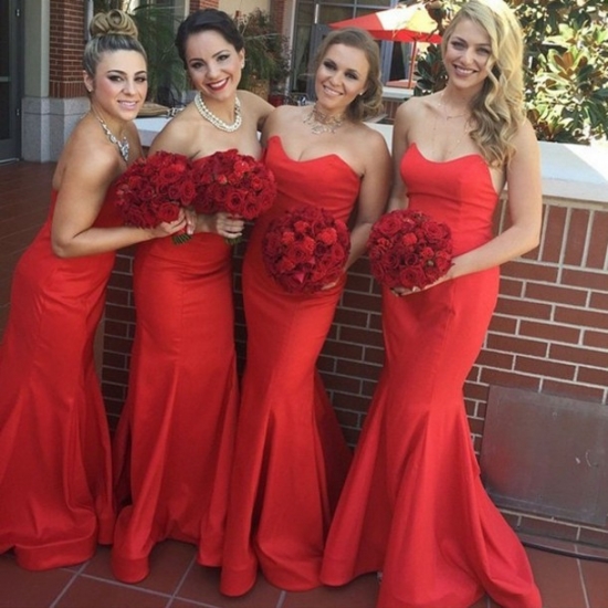 New Arrival :Long Mermaid Bridesmaid Dress Wedding Party Gown - Click Image to Close