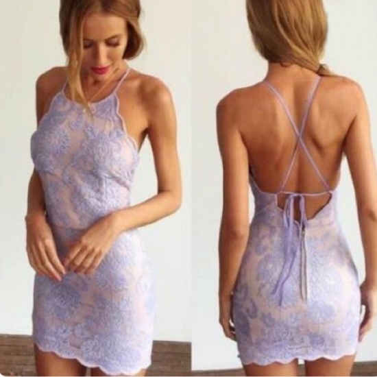 Sexy Cheap Tight Backless Homecoming Dresses with Appliques Under 100 - Click Image to Close
