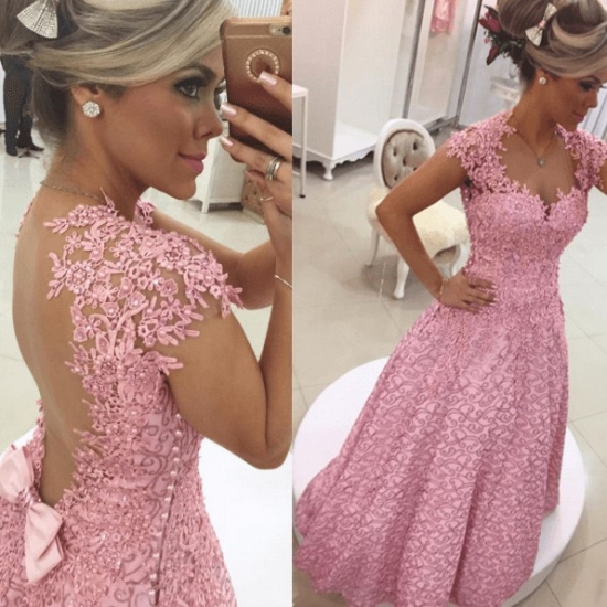 Elegant Long Prom Dress - Lilac Sheath Sweetheart with Lace - Click Image to Close