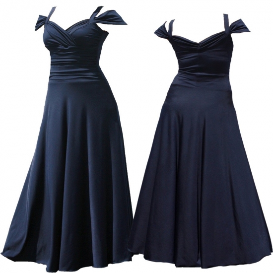 Sexy Off the Shoulder Dark Navy Plus Size Bridesmaid Dresses - Click Image to Close