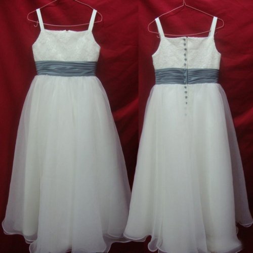 New Arrival Spaghetti Straps Flower Girl Dress with Sash