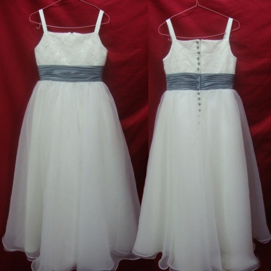 New Arrival Spaghetti Straps Flower Girl Dress with Sash - Click Image to Close