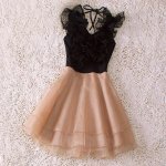 A-Line V-Neck Short Champagne Chiffon Homecoming Dress with Flowers Tiered