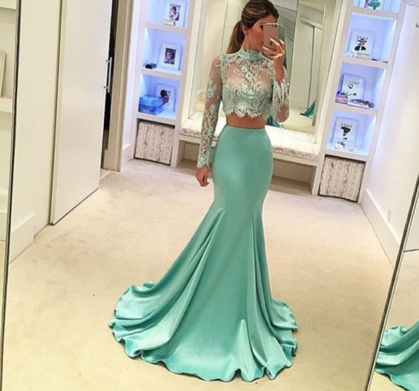 New Arrival Mermaid 2 Piece Prom Dress for Women - Click Image to Close