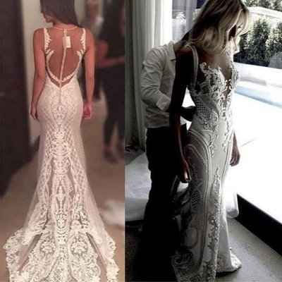 Sexy Long Bridal Gown Wedding Dresses with Appliques