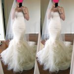 Glamour Strapless Mermaid Wedding Dress for Bridal