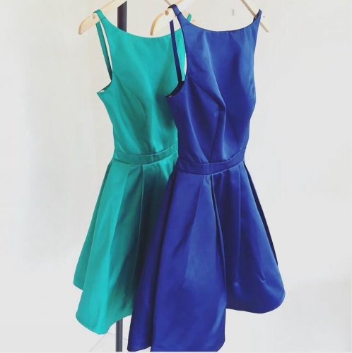 Simple Bateau Short Open Back Royal Blue Homecoming Dresses Ruched