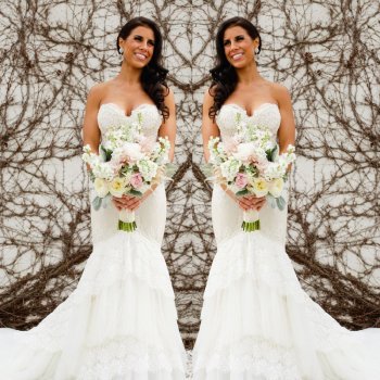 Classic Sweetheart Sleeveless Sweep Train Mermaid Wedding Dress with Lace