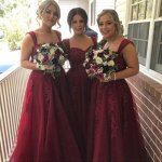 Crispy Burgundy Bridesmaid Dress - Sweetheart Sleeveless Long with Lace
