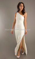 Modern Sheath/Column One-Shoulder Satin Evening Dresses ED-30023