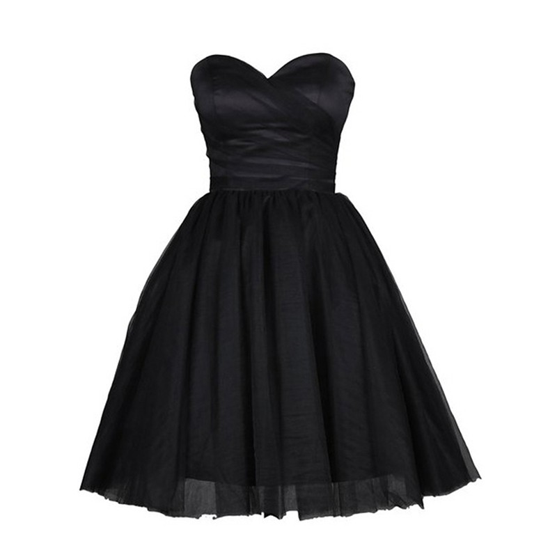 Classic Sweetheart Sleeveless Short Black Homecoming Dress Ruched